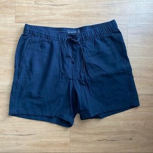 Abercrombie linen shorts in navy